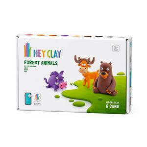 Set de 6 Latas De Arcilla Animales del Bosque Grandes - Hey Clay