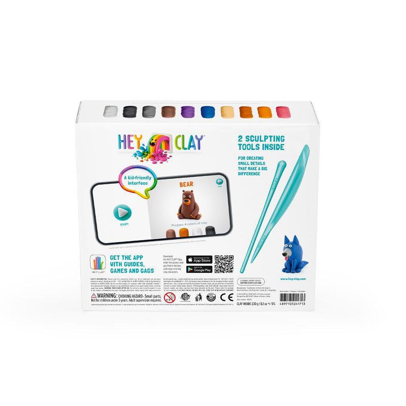 Set-de-15-Latas-de-Arcilla-Animales-del-Bosque---Hey-Clay