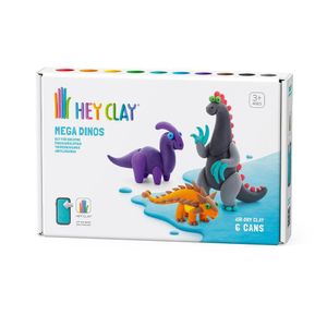 Set de 6 Latas de Arcilla Mega Dinos - Hey Clay