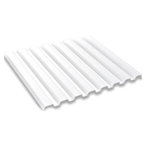 Lam.Pol. Troquelada  Blanca 1.04X18'