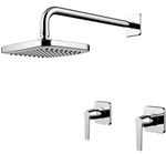 Ducha Arteza Con 2 Llaves Mezcladora Y Piton Cromado Lainz - Pfister