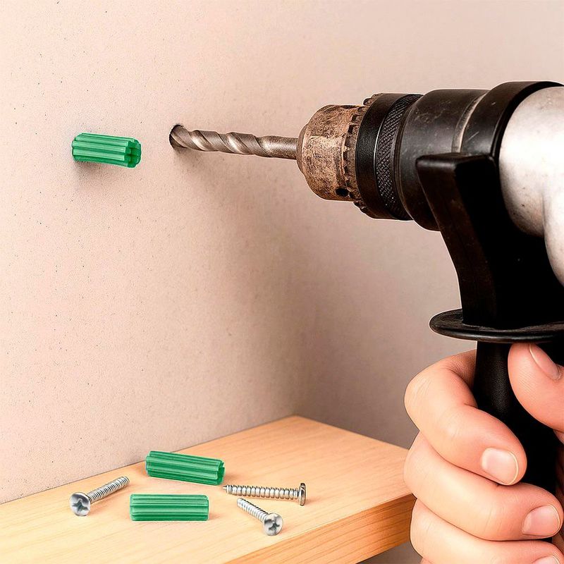 Set de Tornillos de 8 x 1 1/4 Plg con Tarugo