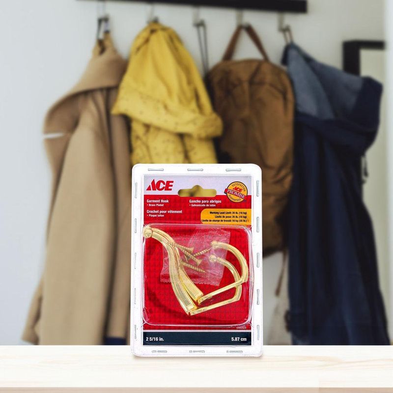 Gancho de Ropa Atornillado 2 Pzas