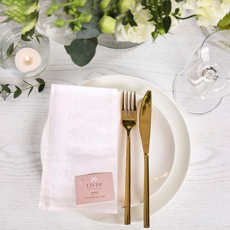 Servilleta Beige 47 X 47 Cm - Livim Natural Home