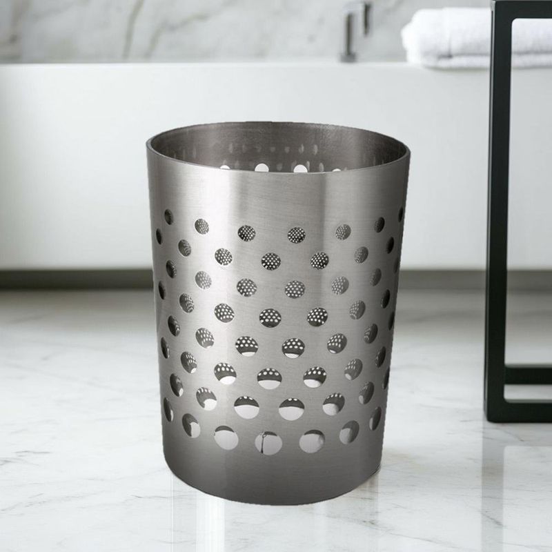 Set de 4 Piezas para Baño Metálico con Diseño Perforado