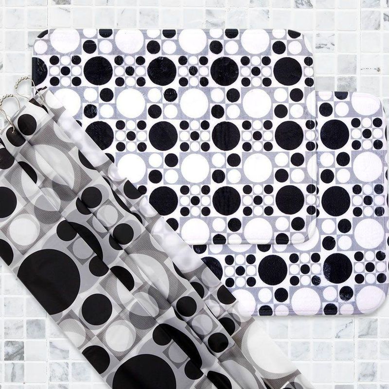 Set De Alfombras Y Cortina Para Baño Rocío - Viva