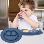 Plato Antideslizante De Silicona Índigo - Ezpz