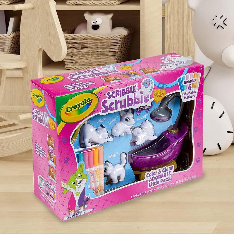 Tina De Mascotas Para Colorear Scribble Scrubbie De 12 Pzas - Crayola