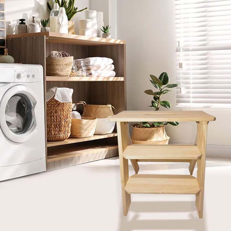 Escalera de Madera 3 Gradas Cybido 43x45x55 Cm - Modular