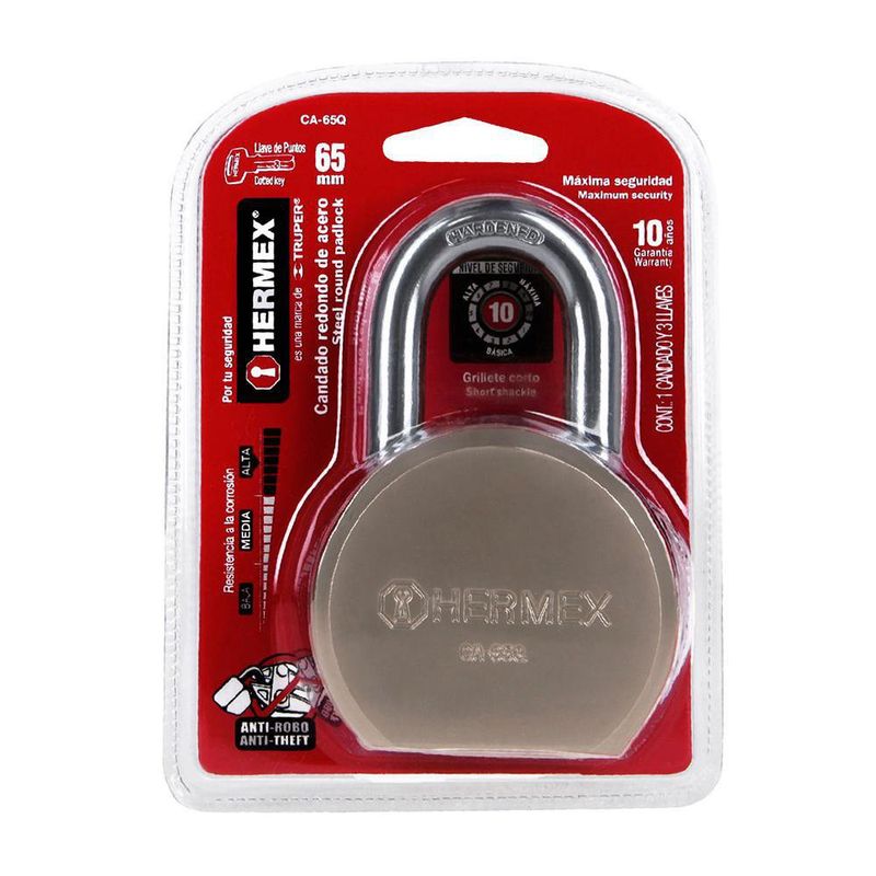 Candado de Latón 65 Mm Gancho Estándar