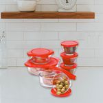 Moldes De Vidrio Con Tapa Roja 14 Pzas - Pyr-O-Rey