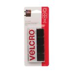 Set de 12 Velcros Multiusos Cuadrado Negro 7/8 Plg