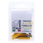 Set de Tornillos de 6 x 1 1/2 Plg con Tarugo
