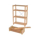 Estantería De Madera Natural 4 Repisas Mediana - Modular