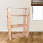 Estantería De Madera Natural 4 Repisas Mediana - Modular