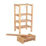 Estantería De Madera Natural 4 Repisas Pequeña